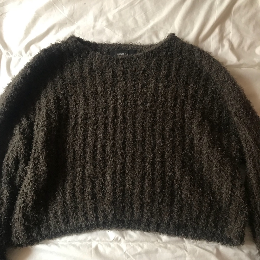 Green Cropped Sweater
